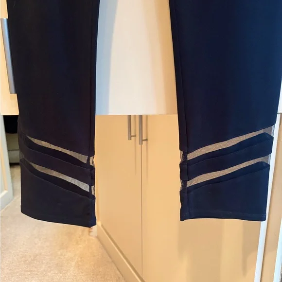 Black Mesh-Detail Straight Leg Pants from IC - Picture 6 of 9